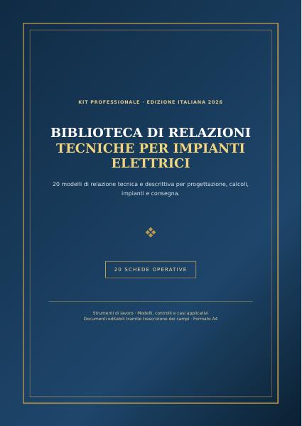 Copertina di Biblioteca di relazioni per impianti
