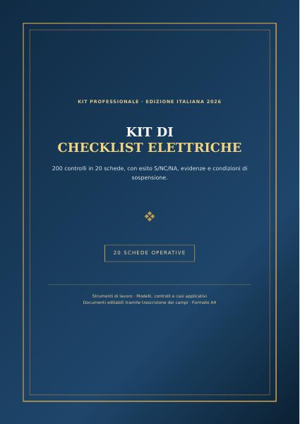Copertina di Kit di checklist elettriche